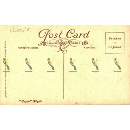 Knapton Church, Nr Mundesley, Norfolk, 3090 J. Salmon. Sepio Style Postcard