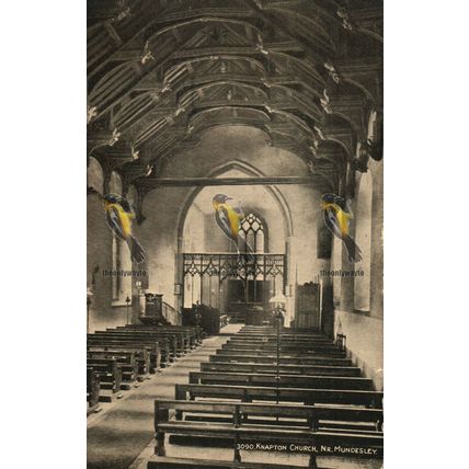 Knapton Church, Nr Mundesley, Norfolk, 3090 J. Salmon. Sepio Style Postcard
