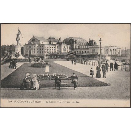 Le Casino et la Terrasse, Boulogne-sur-Mer, 1918 - Lévy CPA LL119 - Army PO