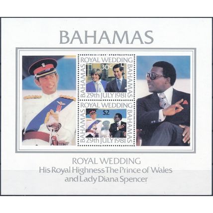 Royal Wedding - Bahamas 1981 - MNH - SG MS588