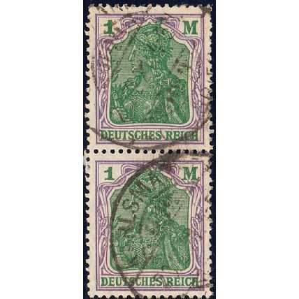 Mi: 150 (I) (IV); used :1920; Cat € 73.00 upper stamp, long D