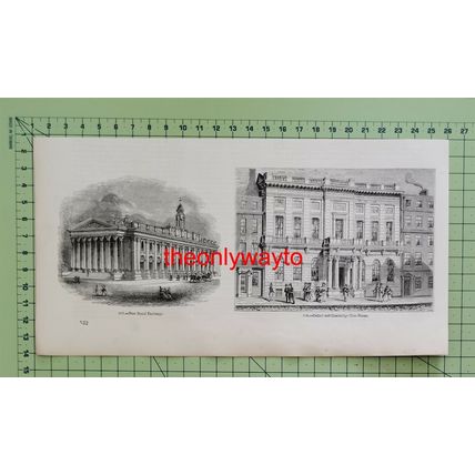 New Royal Exchange, Oxford & Cambridge Clubhouse, Book Illustration, 1850