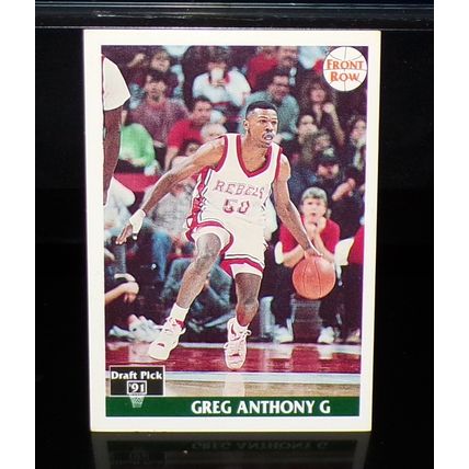 FRONT ROW 1991 GREG ANTHONY DRAFT PICK ROOKIE BASKETBALL CARD #42