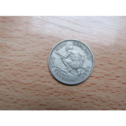 New Zealand 1959 1/- Shilling Coin
