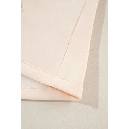 Apricot Drawstring Turtleneck Dolman Sleeve Sweatshirt