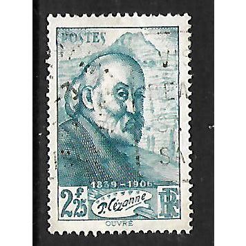 FRANCE 1939 2F.25 BLUE PAUL CEZANNE PAINTER SG633 FINE USED
