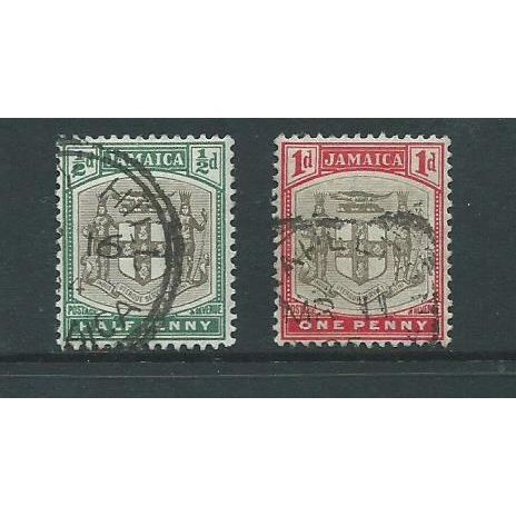 jamaica stamps hm sg 33 sg34 sg33 sg 34 used