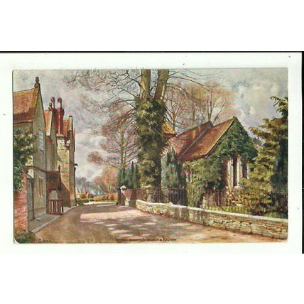 Wiltshire BEMERTON George Herbert's Church Art Postcard