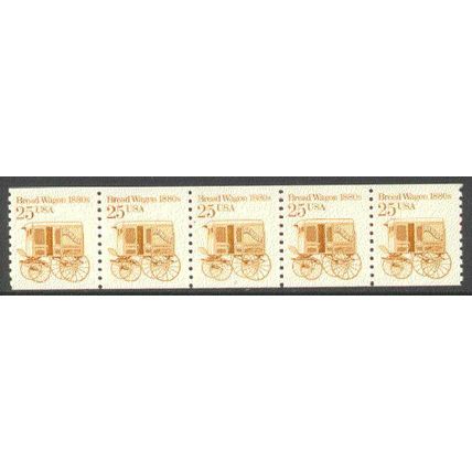 2136 25c Bread Wagon Fine MNH Dry Gum PNC 2/5 R0999