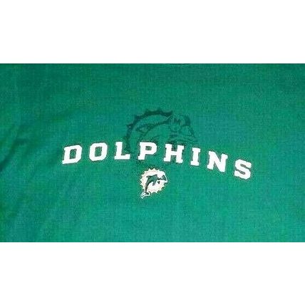 Miami Dolphins NFL Reebok Teal T-shirt Size L (T7D)