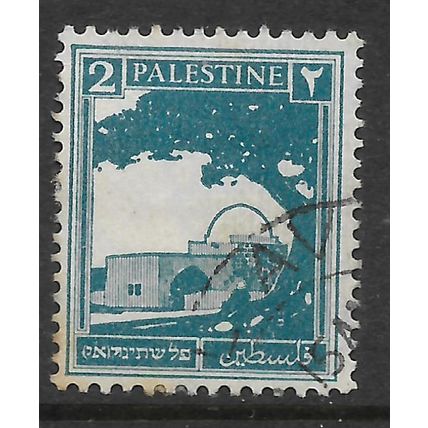 PALESTINE 1927 2M BLUE RACHELS TOMB SG 90 FINE USED#