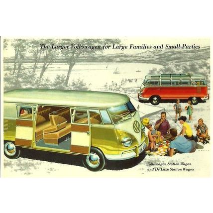 Advertising VOLKSWAGEN STATION WAGON Postcard (Mayfair BC 409)