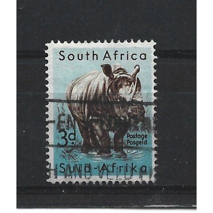 SouthAfrica.SG155 3d White Rhinoceros,Fine Used.Sept23a