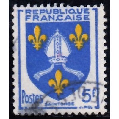France, 1954 5F Coat of Arms, SG 1231 (Scott #739), used