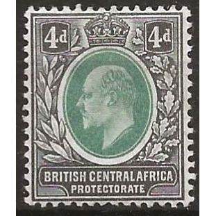 Nyasaland 1903 SG61 4d GreyGreen & Black Mounted Mint .