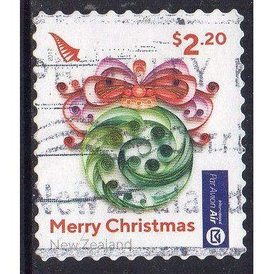 New Zealand 2017 Christmas - Bauble $2.20 s/a International Post Used