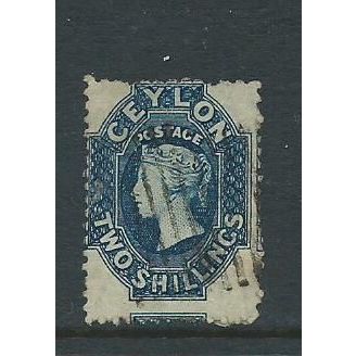 ceylon stamps sg59 sg 59 cleverly repared space filler. bottom right