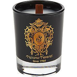 TIZIANA TERENZI ALMOND VANILLA by Tiziana Terenzi SCENTED BLACK GLASS CANDLE ...