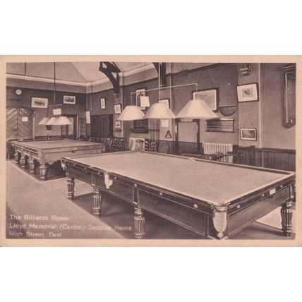 Billiard Room Caxton Seaside Home Deal Kent Snooker Antique Postcard