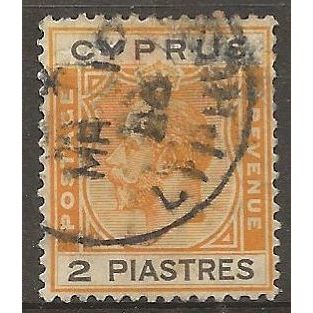 Cyprus 1925 SG121 2pi Yellow & Black Good/Fine Used . .