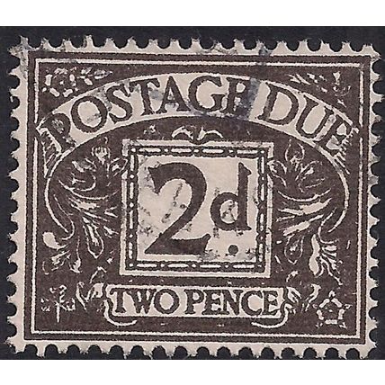 GB 1959 QE2 2d Agate Postage Due used Wmk 179 SG D59 ( C1333 )
