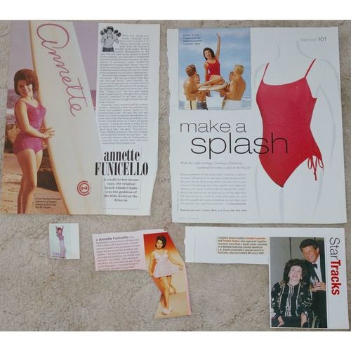 ANNETTE FUNICELLO Clippings (1964-recent) + American Bandstand Trading Card