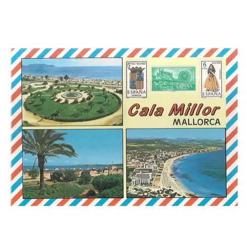 CALA MILLOR, MALLORCA, Spain vintage postcard unposted multi view (B) =