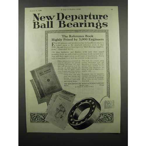 1924 New Departure Ball Bearings Ad