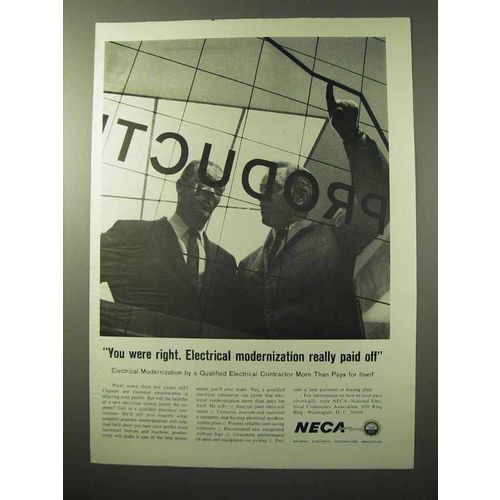 1964 National Electrical Contractors Association Ad - Paid Off