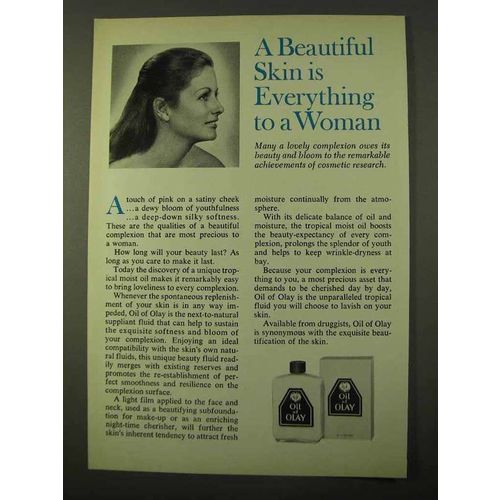 1971 Oil of Olay Ad - Beautiful Skin Is Everything