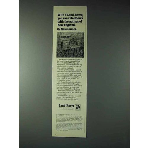 1973 Land-Rover Truck Ad - Rub Elbows With Natives