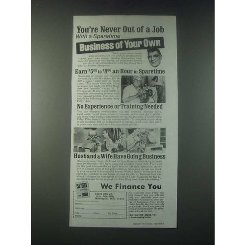 1978 Foley Manufacturing Ad - You're Never Out of a Job