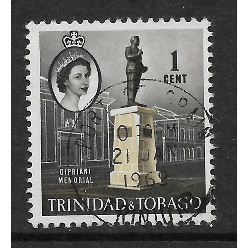 TRINIDAD AND TOBAGO 1960 SG 284 1c CIPRIANI MEMORIAL FINE USED#4