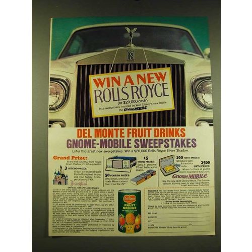 1967 Del Monte Fruit Drinks Ad - Rolls Royce Silver Shadow