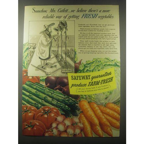 1941 Safeway Produce Ad - Somehow, Mrs. Catlett