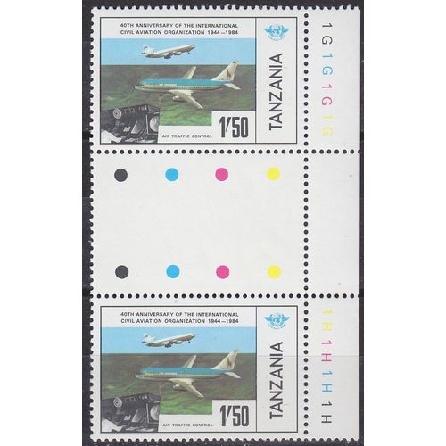 TANSANIA TANZANIA [1984] MiNr 0247 ( **/mnh ) [01] Flugzeug 3er Farbampel