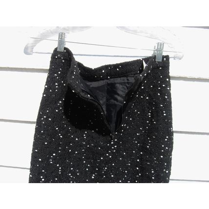 Womens Alberto Makali Skirt 4 26 Waist Black Texture Wool Blend Straight
