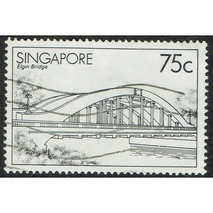 Singapore 1985 Bridges 75c Black SG489 GU