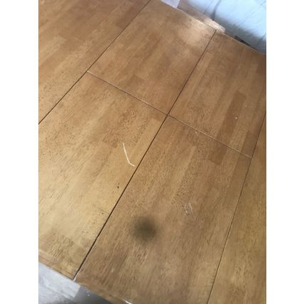 Solid Wood Pedestal Dining Room Table w/Two Leaves 63" Long x 41" Wide Kitchen