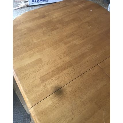 Solid Wood Pedestal Dining Room Table w/Two Leaves 63" Long x 41" Wide Kitchen