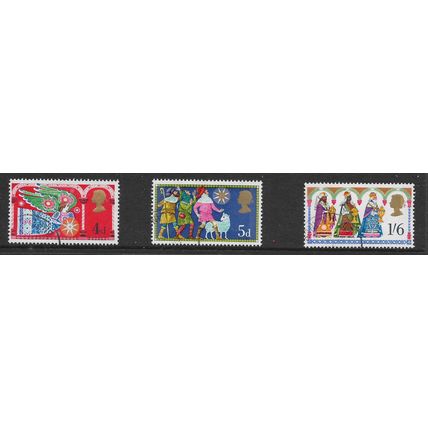 GREAT BRITAIN 1969 CHRISTMAS SG 812 / 814 SET 3 VALS FINE USED #4