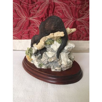 Border Fine Arts Limited Edition Late Thaw by Ayres MTR07 1994 1979/2000 Otters
