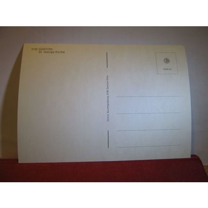 ST. GEORGS kirche , GARTOW, GERMANY unused postcard #