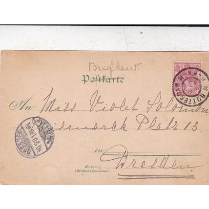 Henkersteg Nurnberg Germany Postcard posted 1912 writing on face