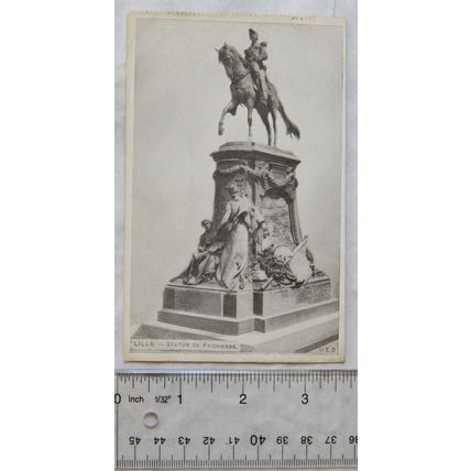 vintage postcard Lille, France, Statue De Faidherbe