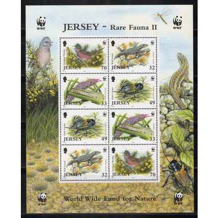 Jersey 1137a MNH Worldwide Fund Nature WWF Birds Insects ZAYIX 0324L0121M