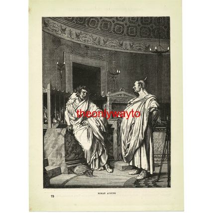 Roman Augurs, Book Illustration (Print), 1888