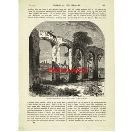 Poitiers, Aqueduct, Capital Of Pictones, Book Illustration (Print), 1888