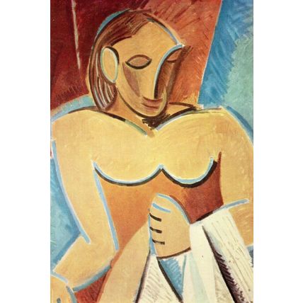 Pablo Picasso Nude With A Towel Painting Postcard
