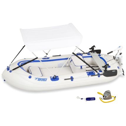 Sea Eagle SE9 Fisherman’s Dream Pkg Inflatable Motor Mount Boat - Free Shipping!